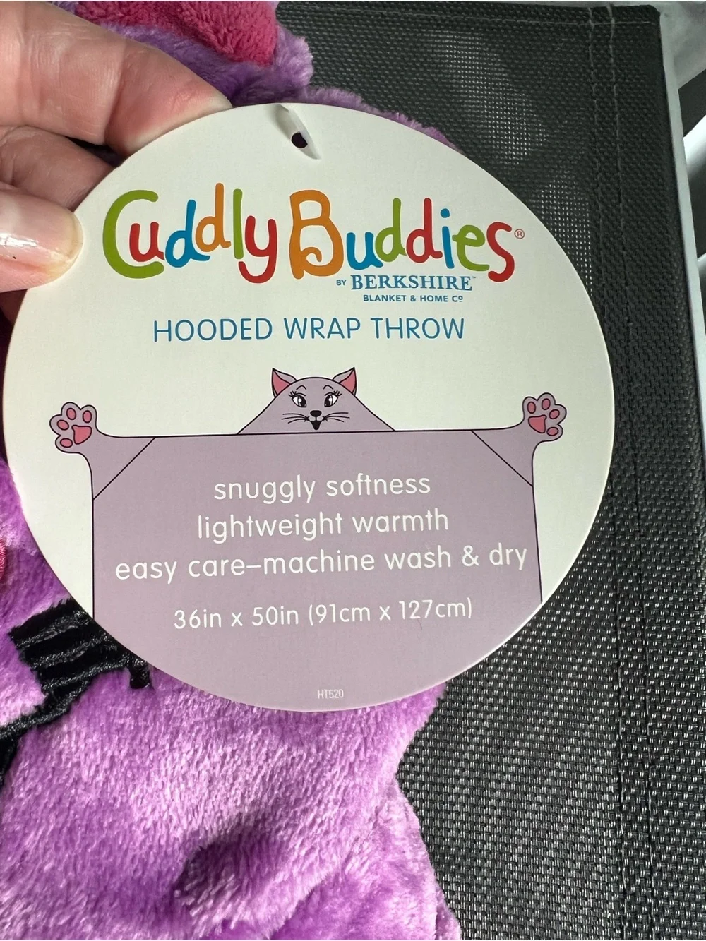 Purple Plush Cat Comfort Toy